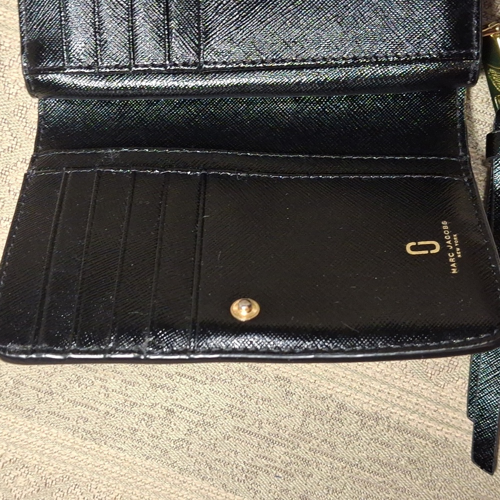 Marc Jacobs Black Multicolor Logo Compact Wallet - Picture 13 of 16